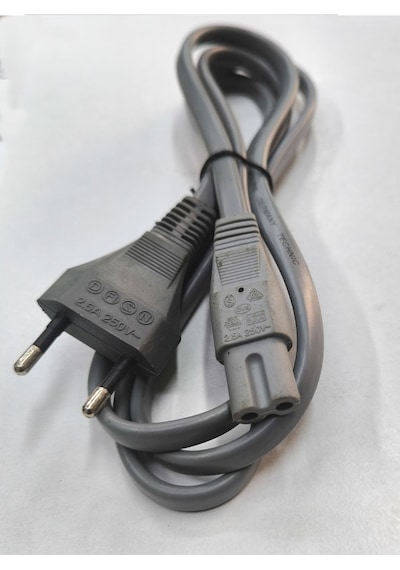 Teyip Fişi 2 Pinli Teyip Radyo Vb İçin Power Kablo 1.30 Cm