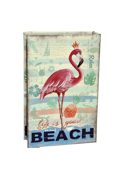 Kutu Kitap Aynalı Flamingo Dekoratiif Hediyelik