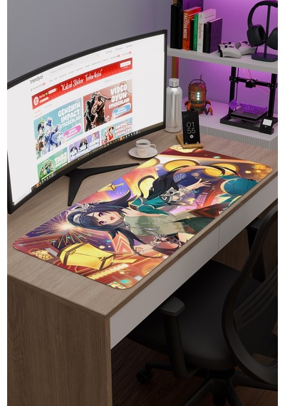 Lan Yan Genshin Impact Anime Oyuncu V2 - 90x40 Xxl Gaming Mouse Pad Fare Altlığı