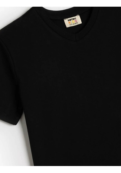 Koton Pamuklu Basic Siyah Erkek Çocuk T-shirt 5skb10022tk SIYAH