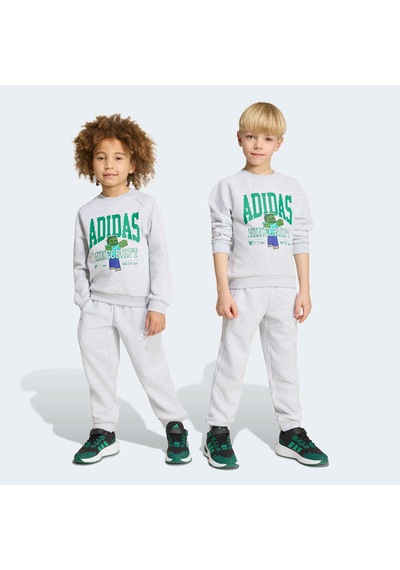 Adidas Little Kids Minecraft Jog Set Çocuk Gri Eşofman Takımı Ks9036