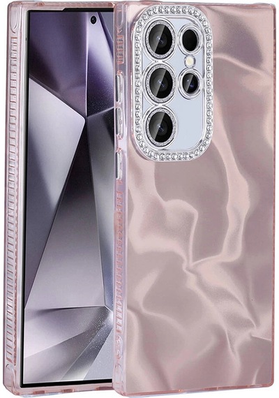 Galaxy   Uyumlu  S24 Ultra Kılıf Airbagli Parlak Taş Detay Tasarımlı Zore Esila Kapak
