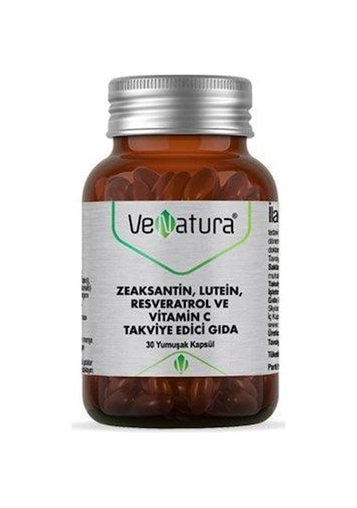 Venatura Zeaksantin Lutein Resveratrol ve Vitamin C Takviye Edici Gıda 30 Yumuşak Kapsül