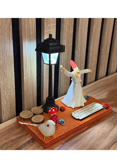 Mevlânâ Işıklı Biblo Özel Kutulu Manevi Hediye Myk Hediye Ve Sanat Atölyesi Üretimi Dekoratif Semazen Biblo