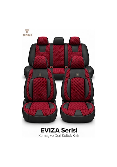 Mini Cooper 2014 Ve Sonrası Uyumlu Monaco Serisi Bordo Oto Koltuk Kılıfı