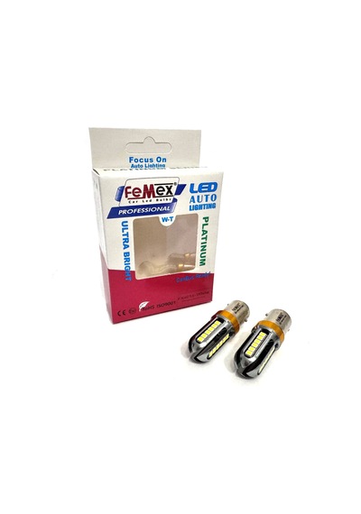 Femex Platinum P21w Beyaz Non Direction 1157 Bay15d Çit Duy Led Ampul 3030chip 24smd