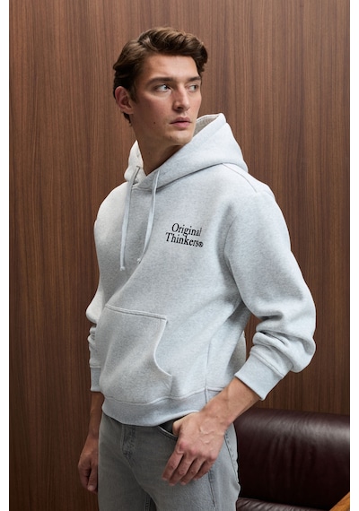 Grımelange PASCAL Erkek Kapüşonlu Kanguru Cepli Önü Ve Sırtı Baskılı Regular Fit Grimelanj Sweatshirt