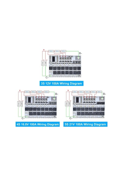 5S - 100A Balanslı Bms Lityum Batarya Şarj Koruma Devre... 5S - 100A Balanslı Bms Lityum Batarya Şarj Koruma Devre...