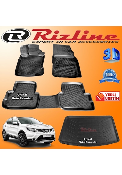 Qashqai 3D Paspas + Visia Bagaj Havuzu 2014-2020 Arası Rizline N11.8751
