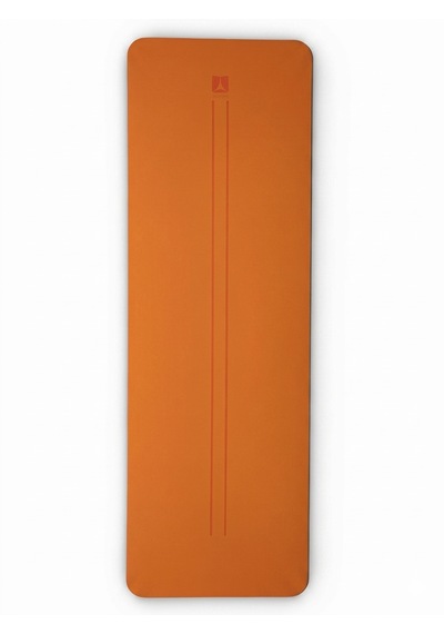Yoga Mat 5mm Tpe Çift Çizgi Tasarım Turuncu Rebuwo