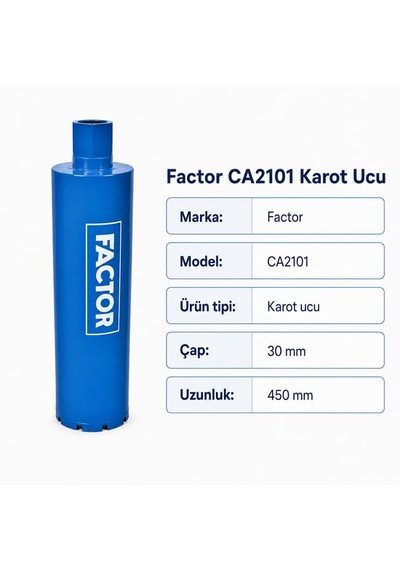 Factor Ca2101 Elmas Sulu Karot Ucu 30x450 Mm