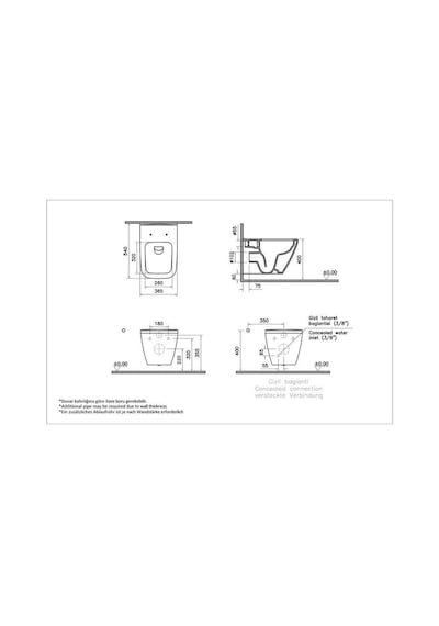 VitrA İntegra Square Kare Rim-ex Asma Klozet + Slim Duroplast Yavaş Kapanan Klozet Kapağı Set Beyaz