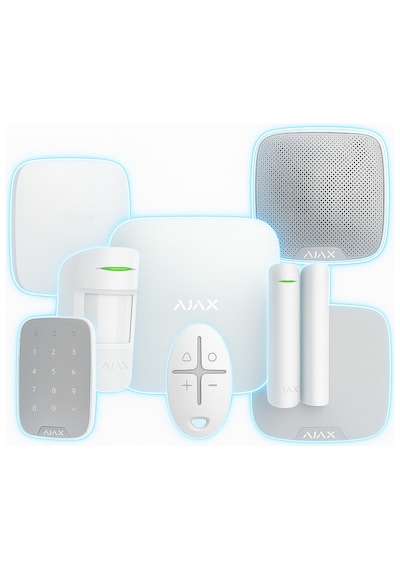 Hub Kit Kablosuz Alarm Seti Duman Isı Co Karbonmonoksit Dedektörü Keypad Dış Siren Dahil Beyaz