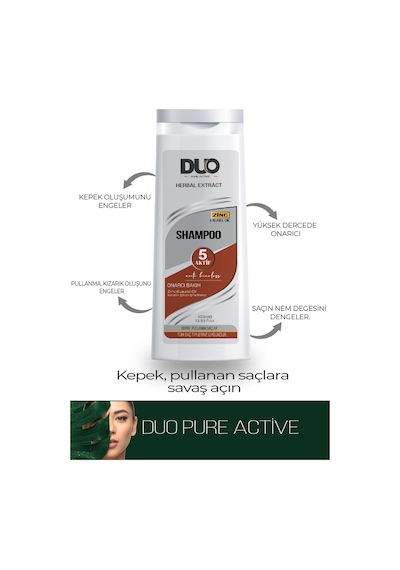 Duo Pure Active Herbal Extract Onarıcı Şampuan 400 ML