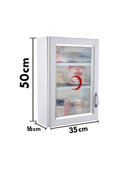Ecza Dolabı Kapaklı Pvc İlk Yardım Dolabı 50x35x16 Cm 159 Diğer