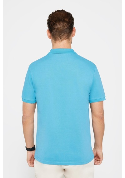 Tudors Erkek Slim Fit Dar Kesim %100 Pamuk Düz Pike Mavi Polo Yaka Tişört-30497 Mavi Tudors Erkek Slim Fit Dar Kesim %100 Pamuk Düz Pike Mavi Polo Yaka Tişört-30497 Mavi