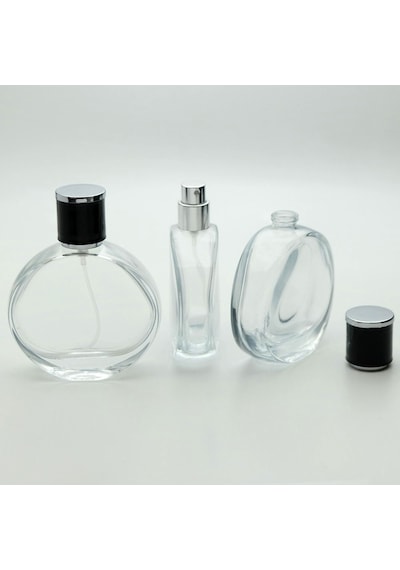 Ferdenferda 20 Adet Boş Cam Parfüm Şişe 50 ML Chnl Model Şeffaf Geçmeli