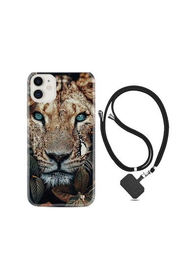 Apple iPhone Uyumlu Iphone 13 Kılıf Desenli Silikon Boyun Askılı Flowers Leon 2 1342