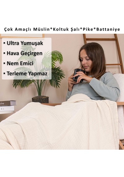 Püskül Müslin Koltuk Battaniyesi & Pike Tek Kişilik 135x170 Cm, 100% Pamuk Ultra Yumuşak 4-katlı Muslin Kumaş Havadar Dört Mevsim Dekoratif Tv Battaniye Şalı Natural, 135x170 Cm Tv Battaniyesi Çok Renkli Püskül Müslin Koltuk Battaniyesi & Pike Tek Kişilik 135x170 Cm, 100% Pamuk Ultra Yumuşak 4-katlı Muslin Kumaş Havadar Dört Mevsim Dekoratif Tv Battaniye Şalı Natural, 135x170 Cm Tv Battaniyesi Çok Renkli