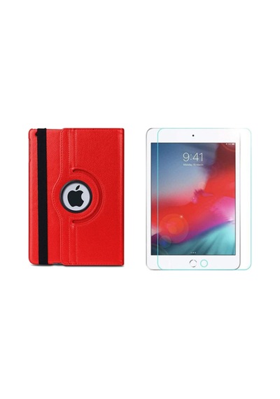 Ipad 9.7" 5.nesil 2017 A1822 A1823 Uyumlu 360 Dönebilen Standlı Kılıf Ekran Koruyucu