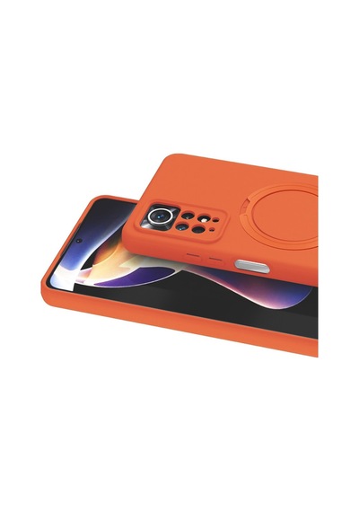 Redmi Note 12 Pro 4g Regal Magsafe Standlı Kapak - Turuncu Bz8683140894191