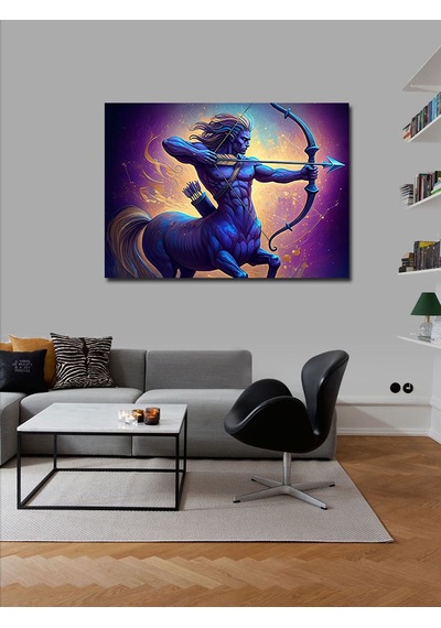Kanvas Tablo Yay Burcu Centaur Figürü 50cmx70cm
