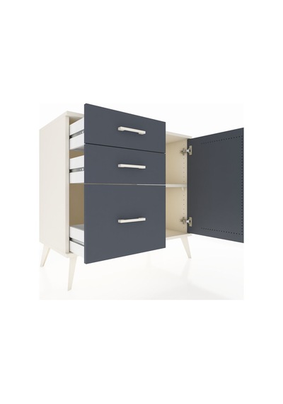 Hyperion Şifonyer Tek Raflı 3 Çekmeceli Tek Kapaklı 88x44x80 Aytaşı-antrasit Antrasit Hyperion Şifonyer Tek Raflı 3 Çekmeceli Tek Kapaklı 88x44x80 Aytaşı-antrasit Antrasit