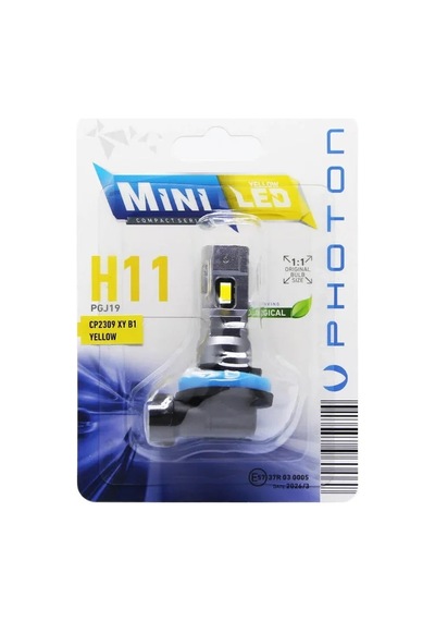 Photon Mini H8 H9 H11 H16 Yellow Sarı Compact Led 12-24v Tekli Blister