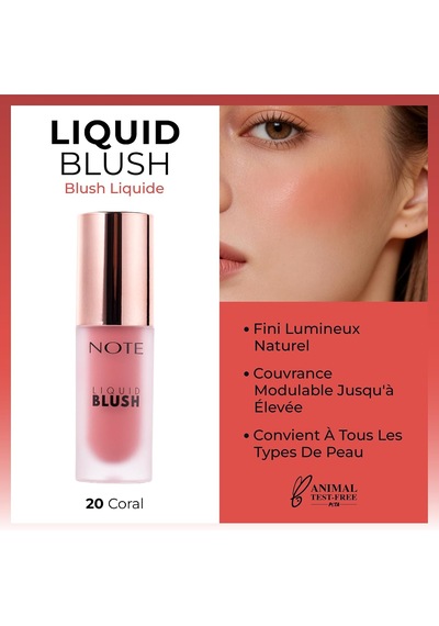 Cosmetics Liquid Blush Nemlendirici Etkili Likit Allık - 20 Coral