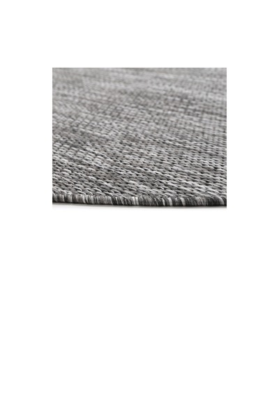 Konfor Halı Tema 9035 Gri Sisal Hasır İç Dış Mekan Kilim Dekoratif Bahçe Balkon Salon Halısı Gri