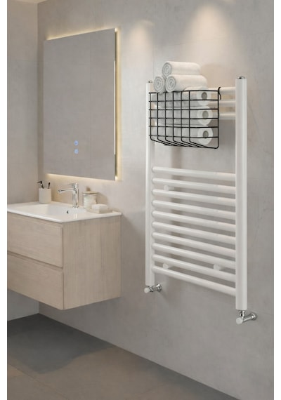 Petek Üstü Çok Amaçlı Banyo Rafı Metal Havluluk & Düzenleyici Sepet 1 Adet Siyah Krom