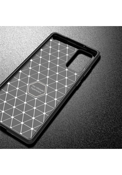 Samsung Galaxy Uyumlu Note 20 Karbon Desenli Negro Silikon Kılıf