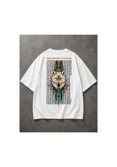 Yolo Street Etnik Kurt Baskılı Beyaz Oversize Erkek Tişört Sırt Baskı %100 Pamuk Vintage Streetwear 1abeyaz Yolo Street Etnik Kurt Baskılı Beyaz Oversize Erkek Tişört Sırt Baskı %100 Pamuk Vintage Streetwear 1abeyaz