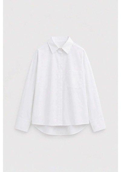 Suud Collection Beyaz Klara Yıkamalı Poplin Gömlek