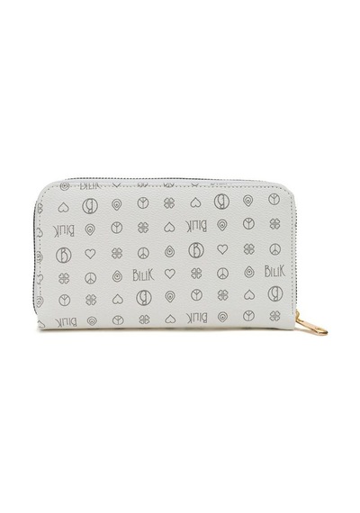 Bilik Deri Monogram Beyaz Kadın Cüzdan Ays05 06-mn Beyaz