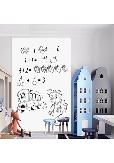 Yapışkanlı Beyaz Yazı Tahtası Sticker Rulo Çok Renkli