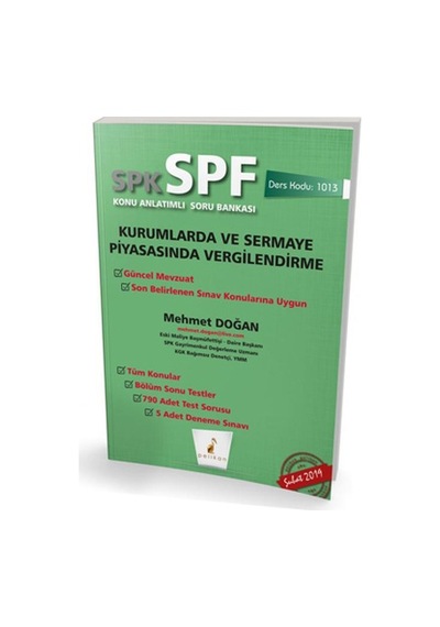 Pelikan Spk Spf Kurumlarda ve Sermaye Piyasasında