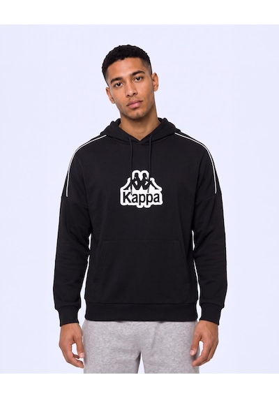 Kappa Logo İrente Tur Erkek Siyah Regular Hoodie