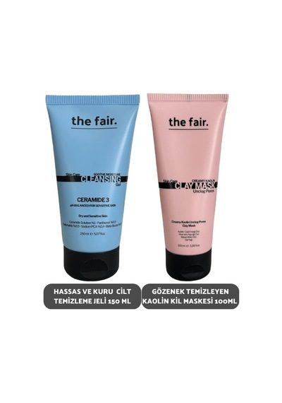 The Fair Hassas ve Kuru Ciltler için Temizleme Jeli 150 ML + Kaolin Kil Makesi 100 ML