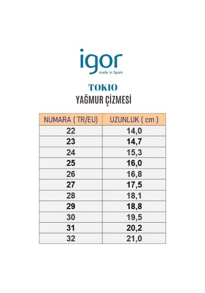 Igor Tokio Çocuk Çizme W10274-225 Mavi