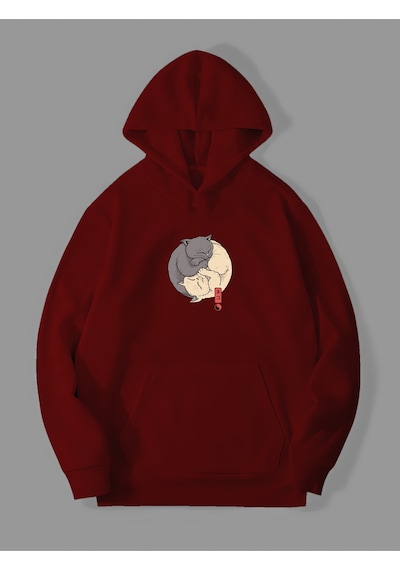 Harmandar Üç İplik Ying Yang Baskılı Unisex Kırmızı Kanguru Cepli Kapüşonlu Sweatshirt Hoodie Yingyangkirmizisweat Harmandar Üç İplik Ying Yang Baskılı Unisex Kırmızı Kanguru Cepli Kapüşonlu Sweatshirt Hoodie Yingyangkirmizisweat