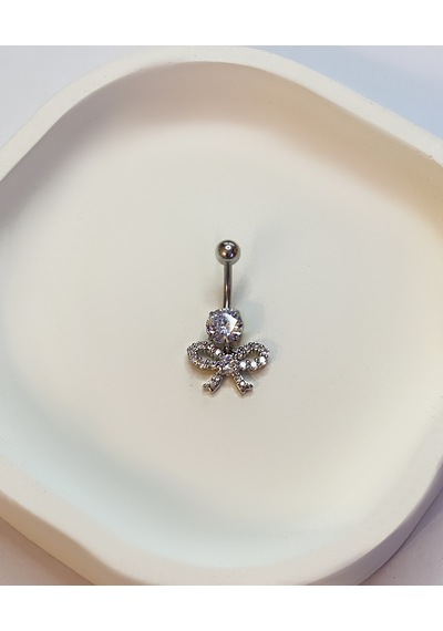 Kadın Fiyonk Model Tektaş Detay Taşlı Çelik Piercing