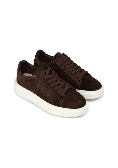 Deery Erkek Hakiki Süet Kahverengi Sneaker Ayakkabı - 04651mkhve02