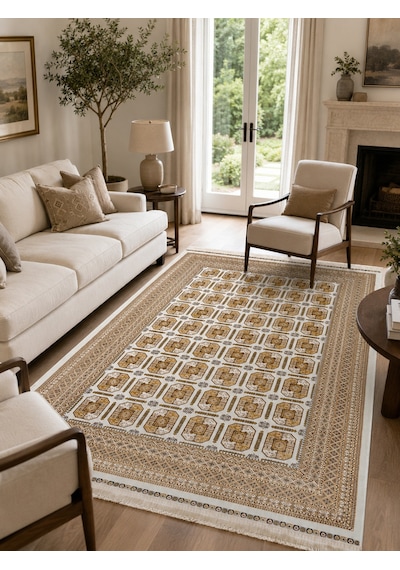 Sateen Afghan Sfg 02 Beige Afgan Desenlerine Sahip Hav Vermeyen Özel İplerle Dokunan Yıkanabilir Ve Özel Kaymaz Tabanlı Sık Dokuma Makine Halısı Bej Sateen Afghan Sfg 02 Beige Afgan Desenlerine Sahip Hav Vermeyen Özel İplerle Dokunan Yıkanabilir Ve Özel Kaymaz Tabanlı Sık Dokuma Makine Halısı Bej
