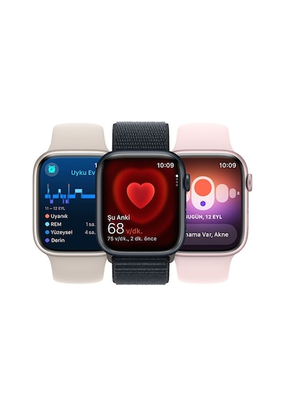 Apple Watch Series 9 GPS + Cellular 45 MM Alüminyum Kasa S/M Akıllı Saat (Apple Türkiye Garantili)