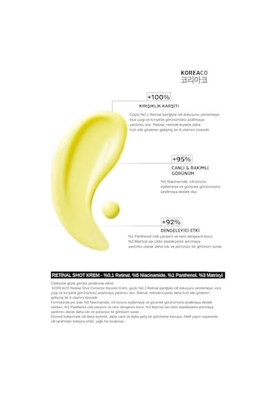 Retinal %0,1 Shot Corrector Booster Krem 20 Ml Niacinamide%5 Pantehnol%1 Matrixyl%3