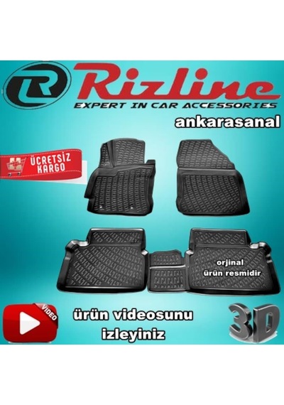 Rizline Toyota Uyumlu Auris 3D Paspas Havuzlu Siyah 2013-2020 Arası N11.33869