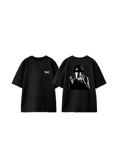 Thewert Dexter Morgan Tasarım Sırt Baskılı Pamuk Siyah Oversize T-shirt