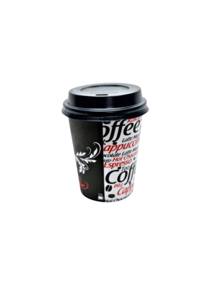 8 oz Siyah Beyaz Kapaklı Americano Kahve Bardak 250 ml 100 Adet