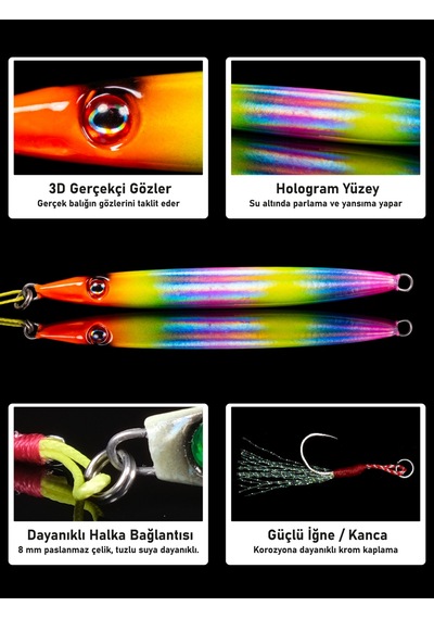 Jig, Zoka, Suni Yem, Glow Uv Metal Jig, 60gr 10cm Razor 60